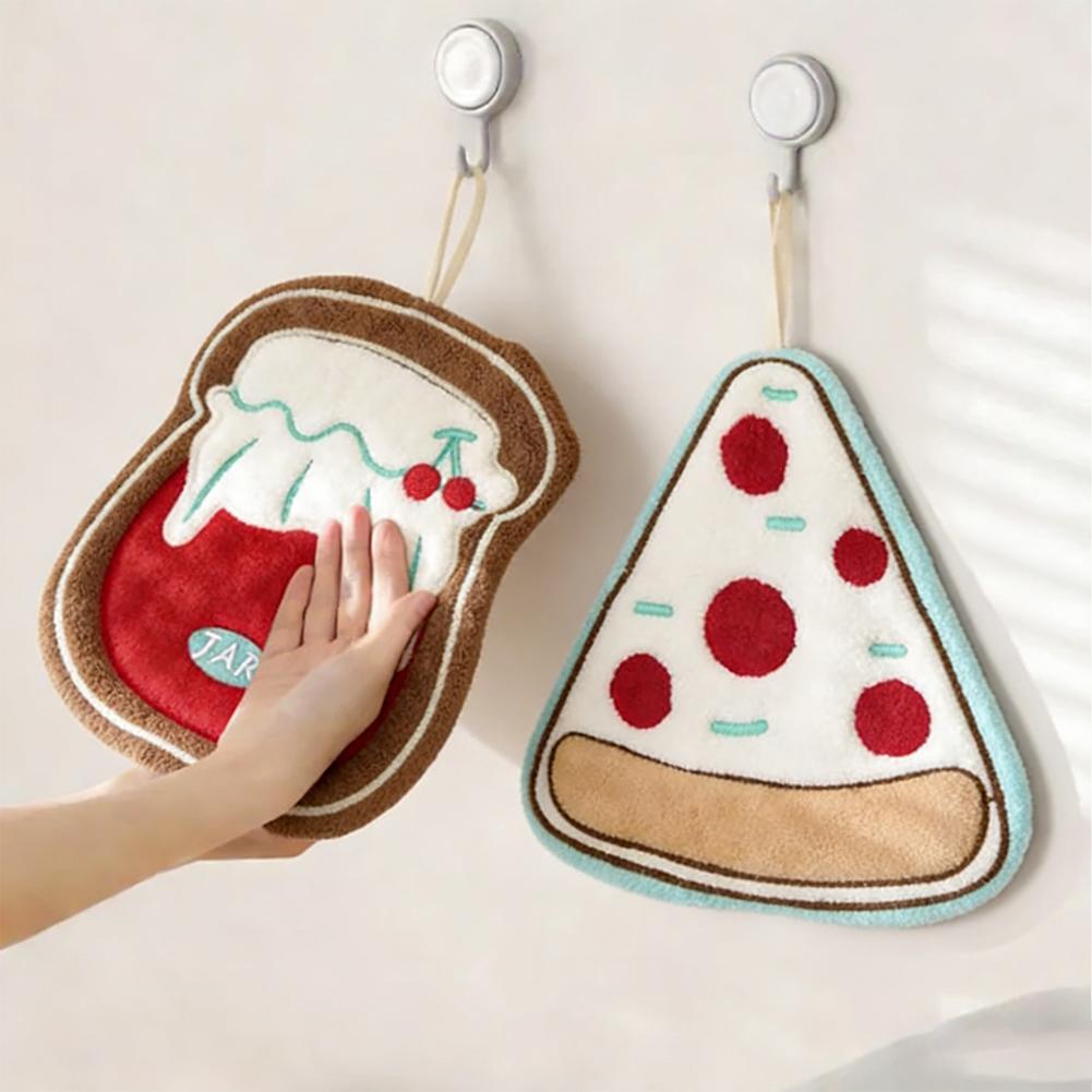 Kitchen Towel Absorbent Design Bathroom Hand Towel Wall Hanging Cloth Thickened Handkerchief Cleaning Cloth