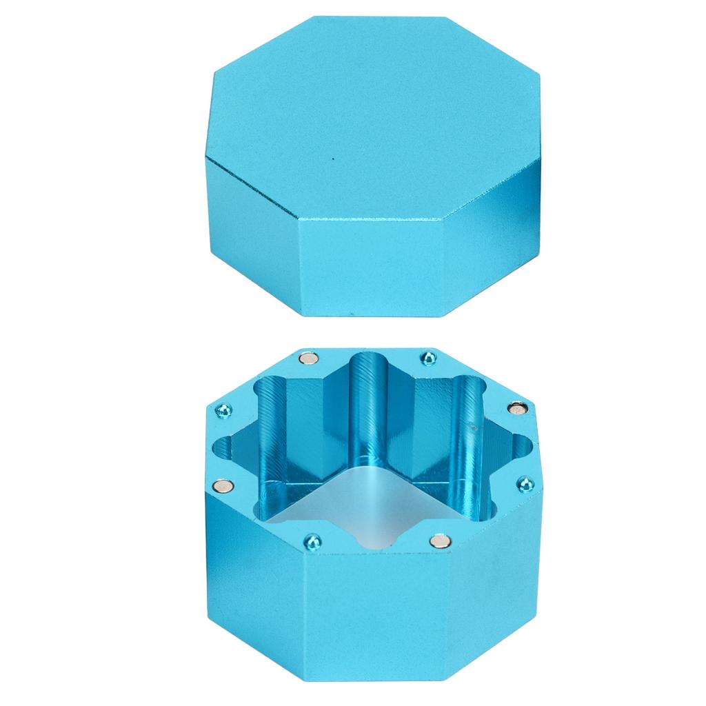 Cue Chalk Box Holder Aluminium Alloy Octagonal Universal Billiard Chalk Case for Billiards