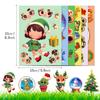 6 Christmas Magic Series Face Changing Stickers Snowflake Crystal Ball Puzzle Sticker Decoration D