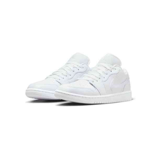 Air Jordan 1 Düşük Triple Beyaz Kadın Spor Ayakkabı DV0990-111