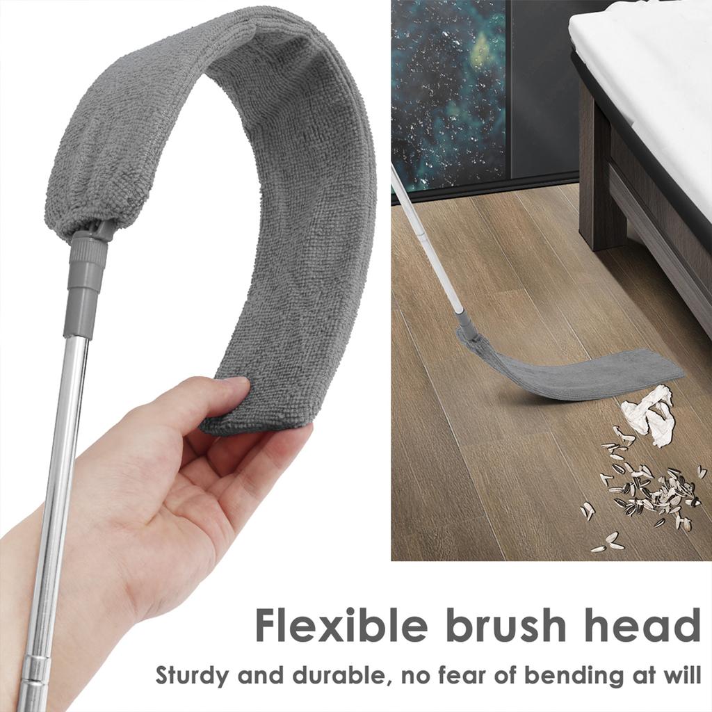 Long Handle Microfiber Duster Extendable Feather Duster Cleaning Kit with 30'' to 100'' Pole Reusable Bendable Washable