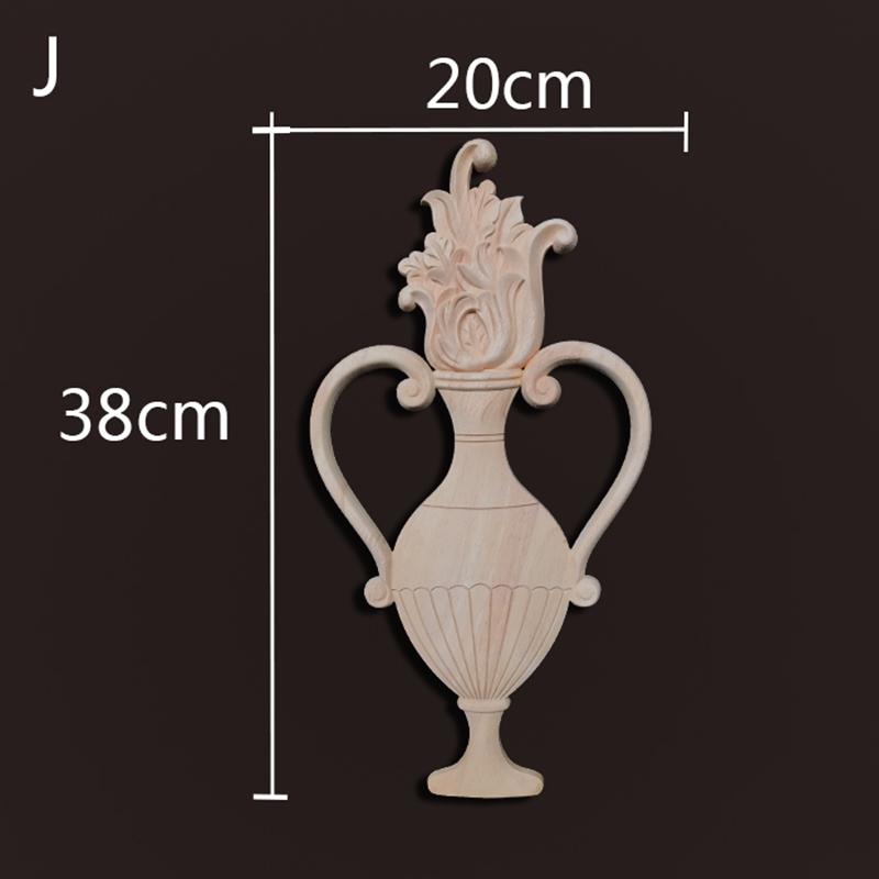 Europe Wood Appliques Onlays Decorative Wood Decals For Furniture Carving Decoration Wall Doors Cabinet Furniture Home Decor
