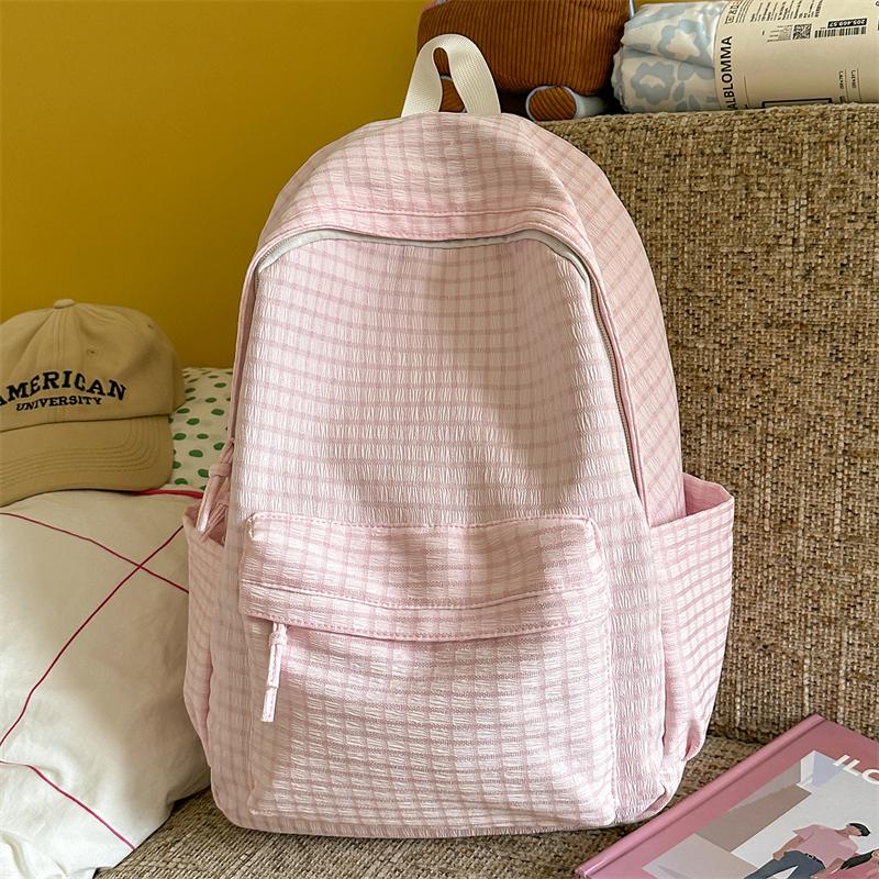 Retro Student Schoolbag Campus Backpack Large Capacity Lightweight Backpack