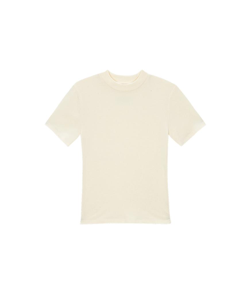 WEREVE Back Label Slim T-Shirt_Cream