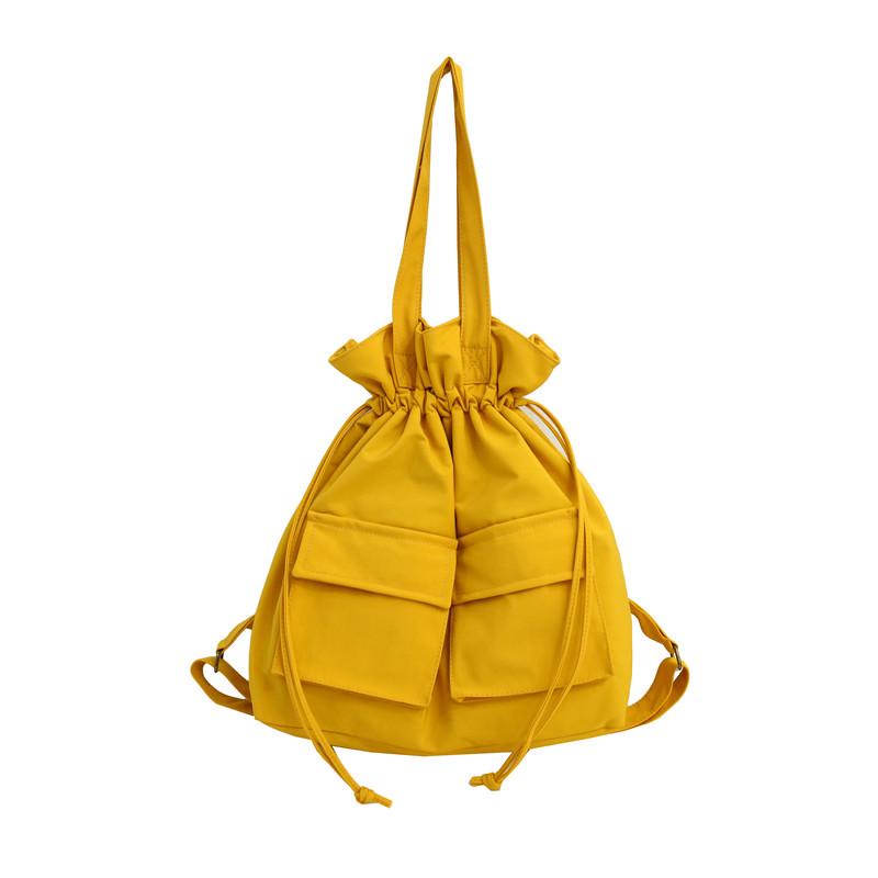 

Women s Trendy Drawstring Canvas Bucket Bag - Large Capacity Shoulder Bag for College Students жовтий