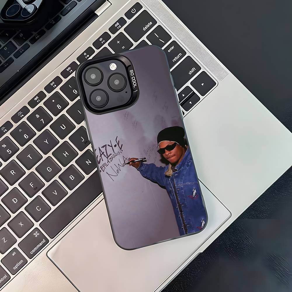 Rapper E-Eazy E Phone Case For iPhone 16,15,14,13,12,11,Pro,XS,Max,Plus,Mini,SE4,E Black Matte Shockproof Cover