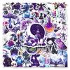 50 Holographic Witch Stickers: Waterproof Halloween Magic Film Sheets