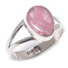 Naturalny Kamień Rodochrozytowy Ręcznie Robiony Pierścionek z Litego Srebra Próby 925 S.8 C2s14