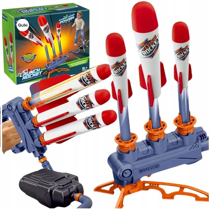 Wyrzutnia Rakiet X4 Piankowych Katapulta 2W1 Launcher Miotacz Rakietnica Lt