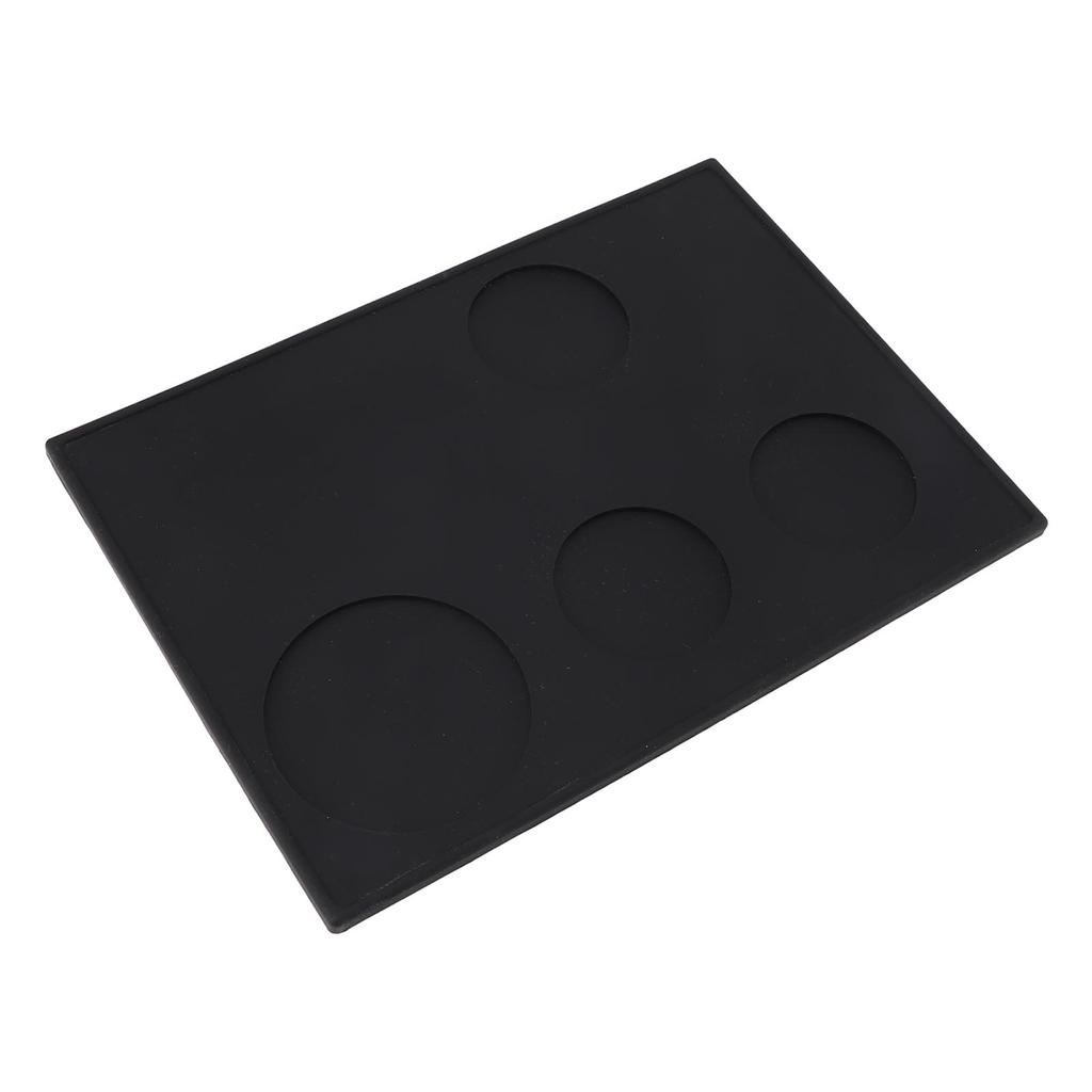 Coffee Tamping Mat Silicone Anti Slip Multiple Slots Coffee Tamper Pad for Home Kitchen Bar Coffee