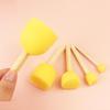 Wooden Handle Sponge Paintbrush Set for Kids - Finger Stamps & Multiple Specifications