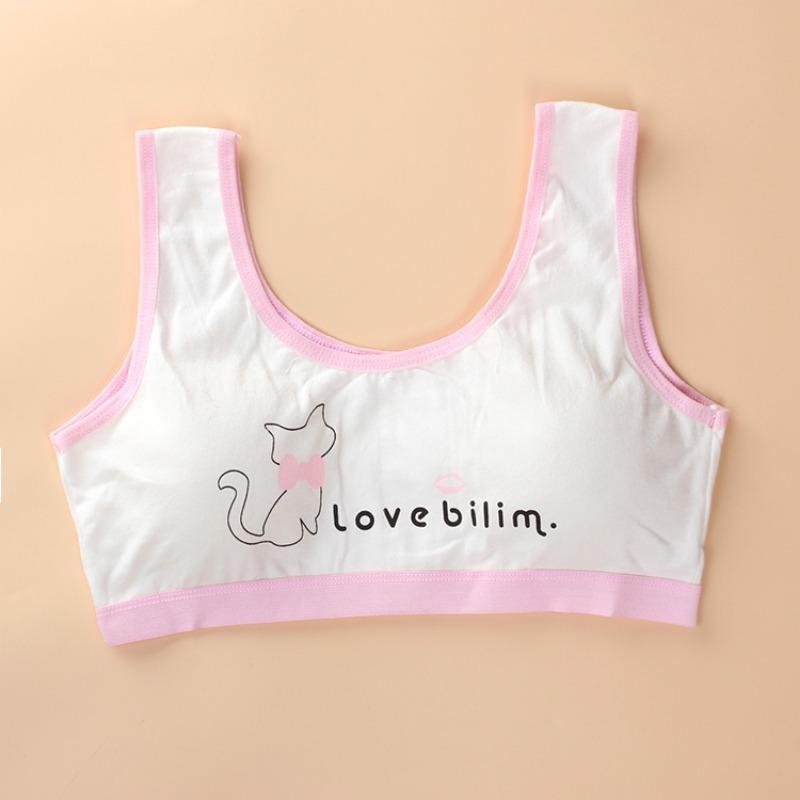 Biustonosze treningowe Dziewczyna Nastolatki Bielizna Jednolity kolor Sport Young Racerback Trening Crop Odpinany