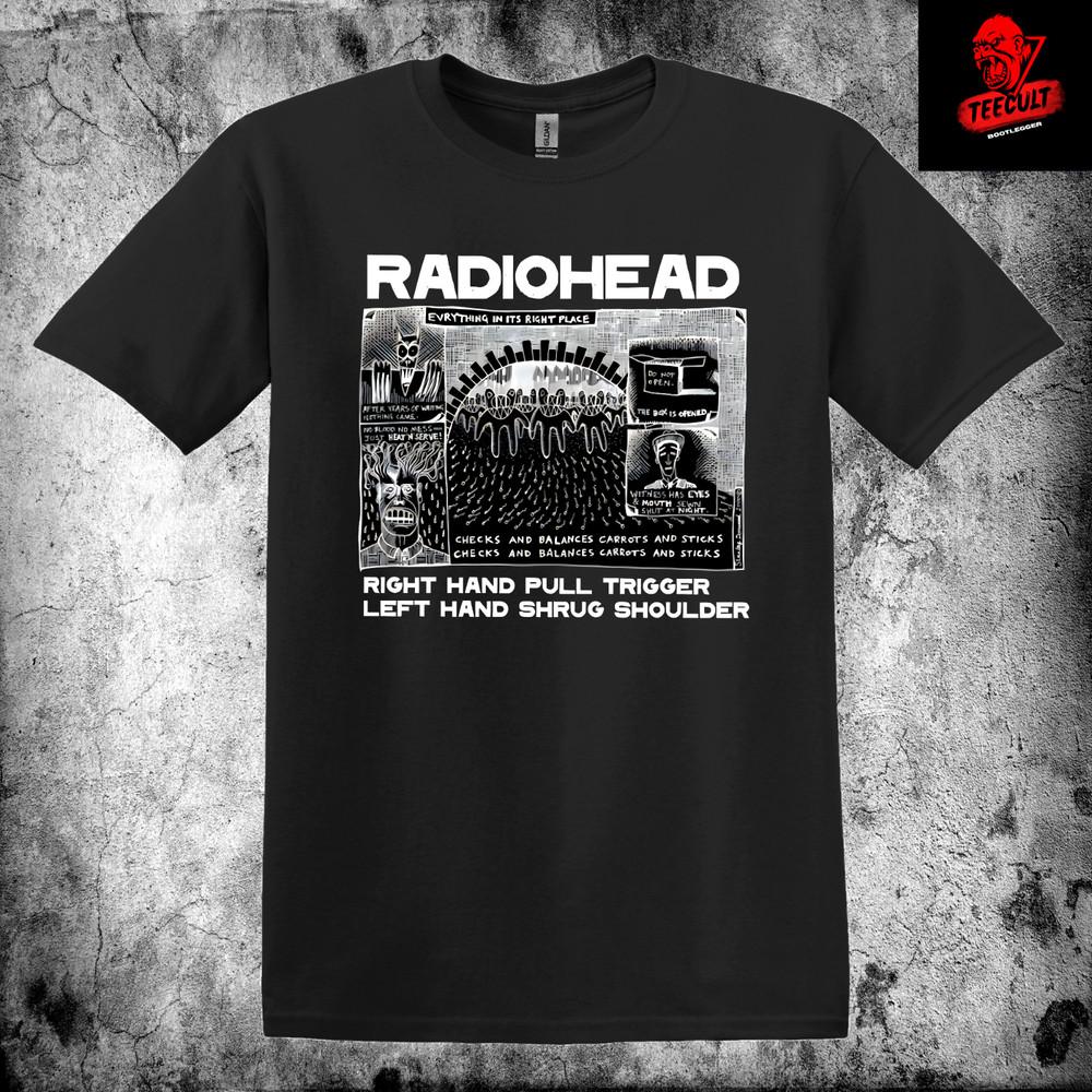 Radiohead #039;Everything in Its Right Place#039; Unisex Cotton Premium TShirt S–3XL Unisex T-Shirt XL