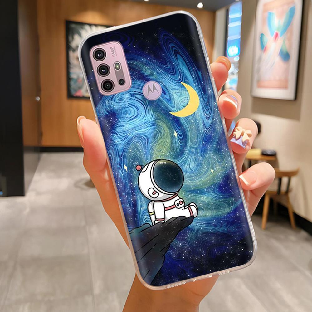 For Motorola Moto G10 G20 G30 Phone Case Cute Cartoon Painted Back Cover Soft Silicone Bumper For Moto G10 G20 G30 G60 G60s Capa