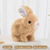 Electric Plush Rabbit Toy Jumping Moving Ears Nose Bunny Plushie Toddlers Interactive Simulation Stuffed Animal Toy with Sound