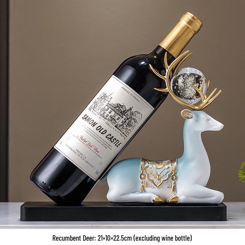Modernes Hirsch Weinregal Ornament: Kreativer Flaschenhalter im leichten Luxus für Wohnzimmerdekoration