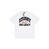 Stussy Short Sleeve T-Shirt Teens Loose Fit 270g Cotton Round Neck Casual Wear