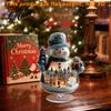 Festive Desktop Decor Acrylic Ferris Wheel Christmas Ornament 360° Rotating Snow House Tabletop Holiday Ornaments Decor Decoration for Offices Home
