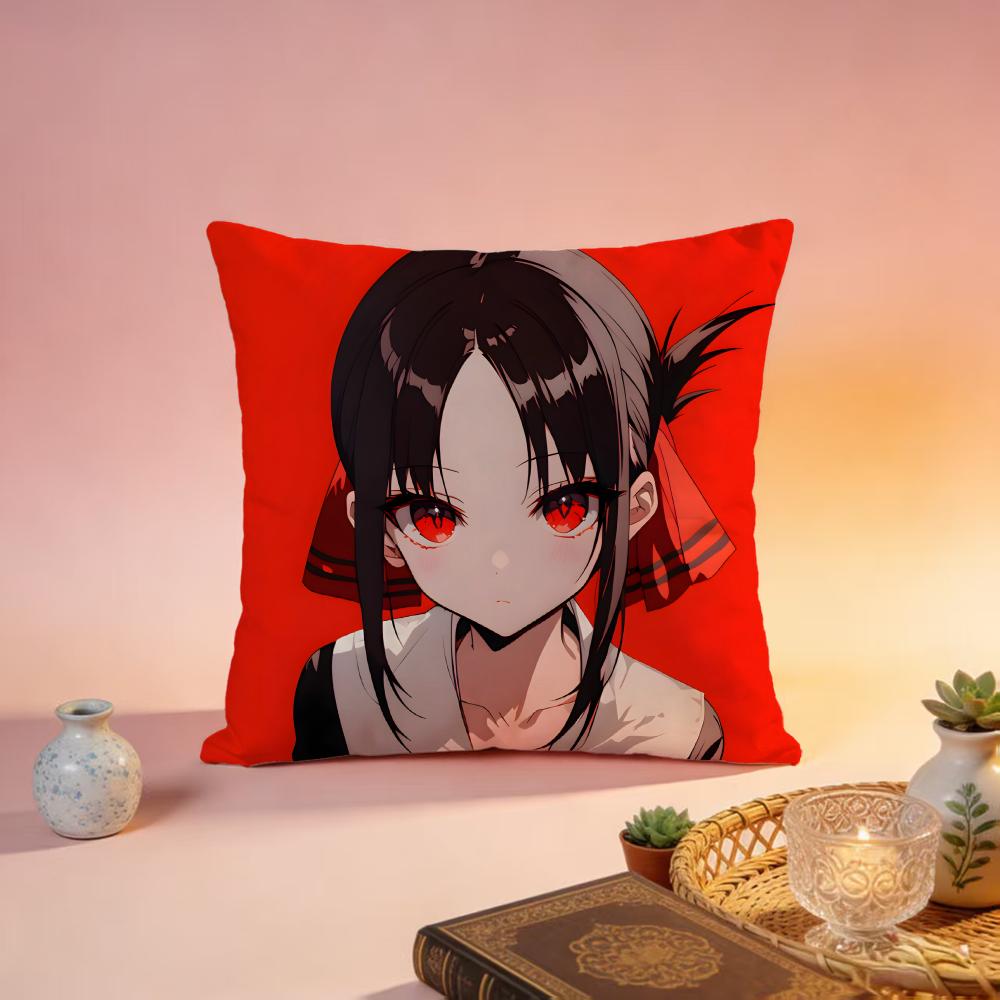 Fashion KKaguyasama Love Is Wared Cushion Cover Premium SkinFriendly Pillow Case MultiPurpose for Home Office Travel