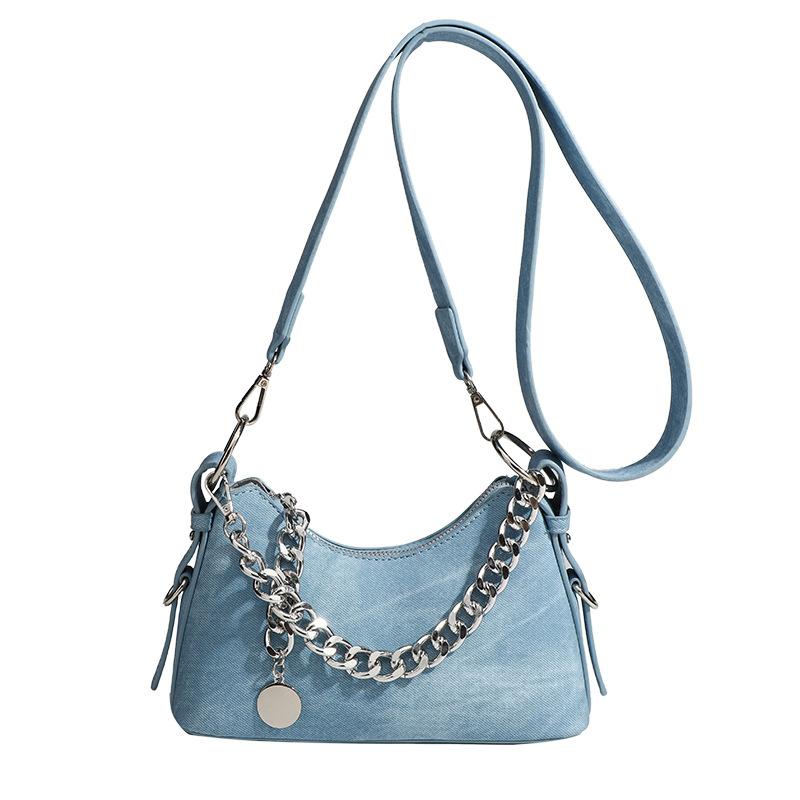 Chain Denim Armpit Bag Crossbody Bags for Women Shoulder Bag Versatile Purse and Handbags Designer Bags Sac À Main Femme 2026