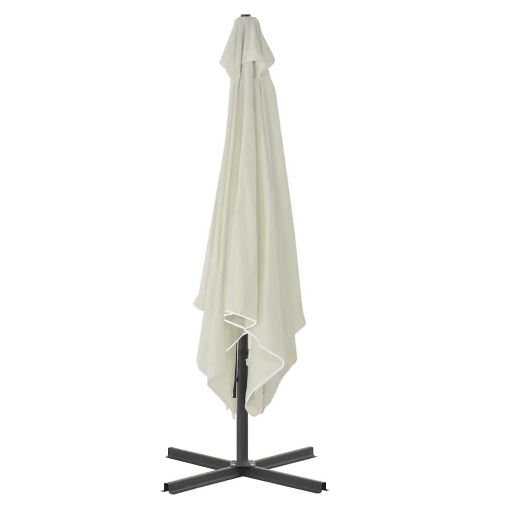 Sun Umbrella with Steel Pole 250 X 250 Cm Sand White