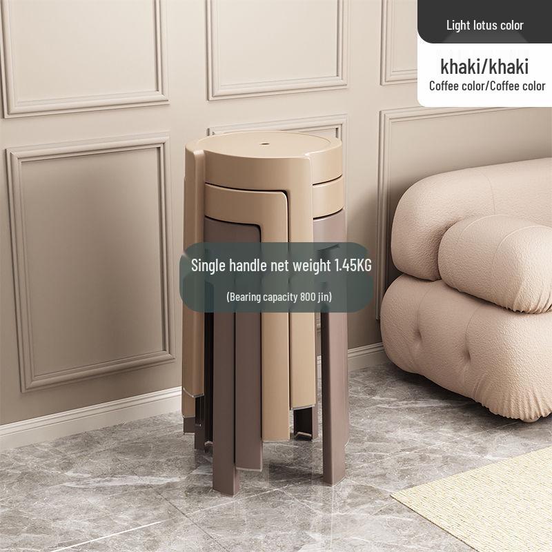 Thickened Stackable Plastic Stool - Modern Minimalist Design for Dining or Spare Seating