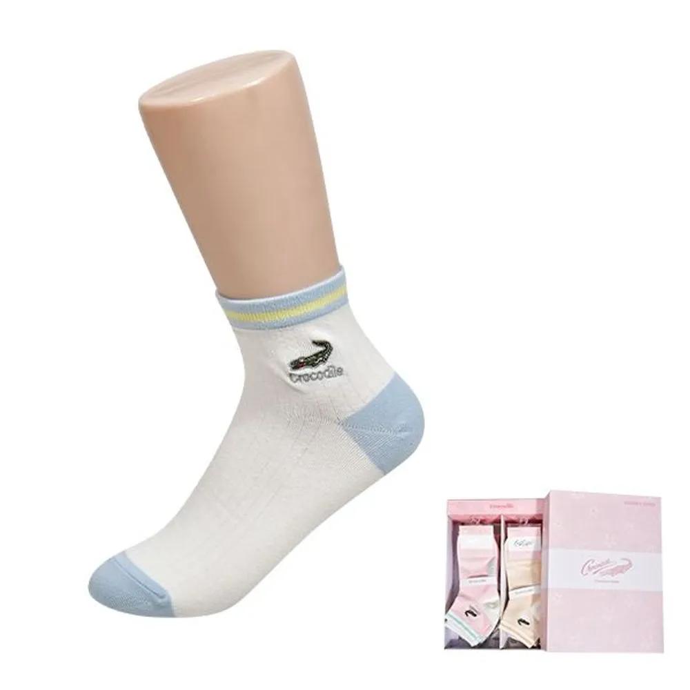 Crocodile Pastel Women s Color-Pointed Ankle Socks 23~25cm - Random Shipping (5 Pairs)