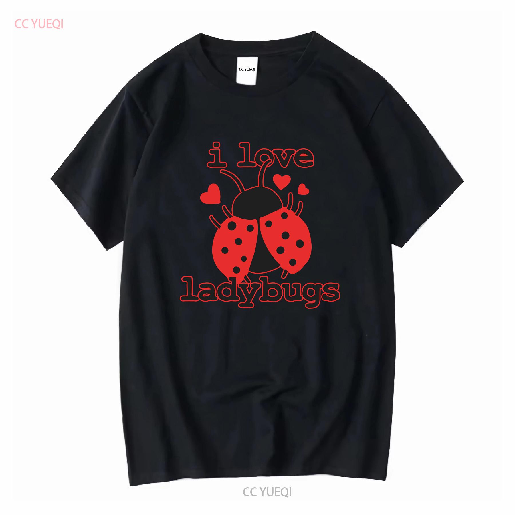 

I Love Ladybugs Bugs Biologist Insects T Shirt long or short sleeves vintage Washed streetwear Stylish Slightly homme 4XL