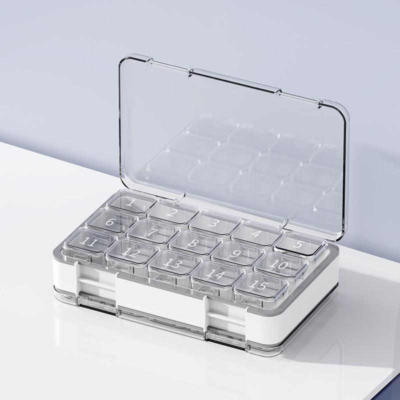 

Large Capacity 30-Day Portable Pill Organizer and Dispenser