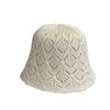 Rhombus Grid Knitted Headgear Women's Summer Breathable Face Small Versatile Sun Hat Travel Bucket Hat Leisure