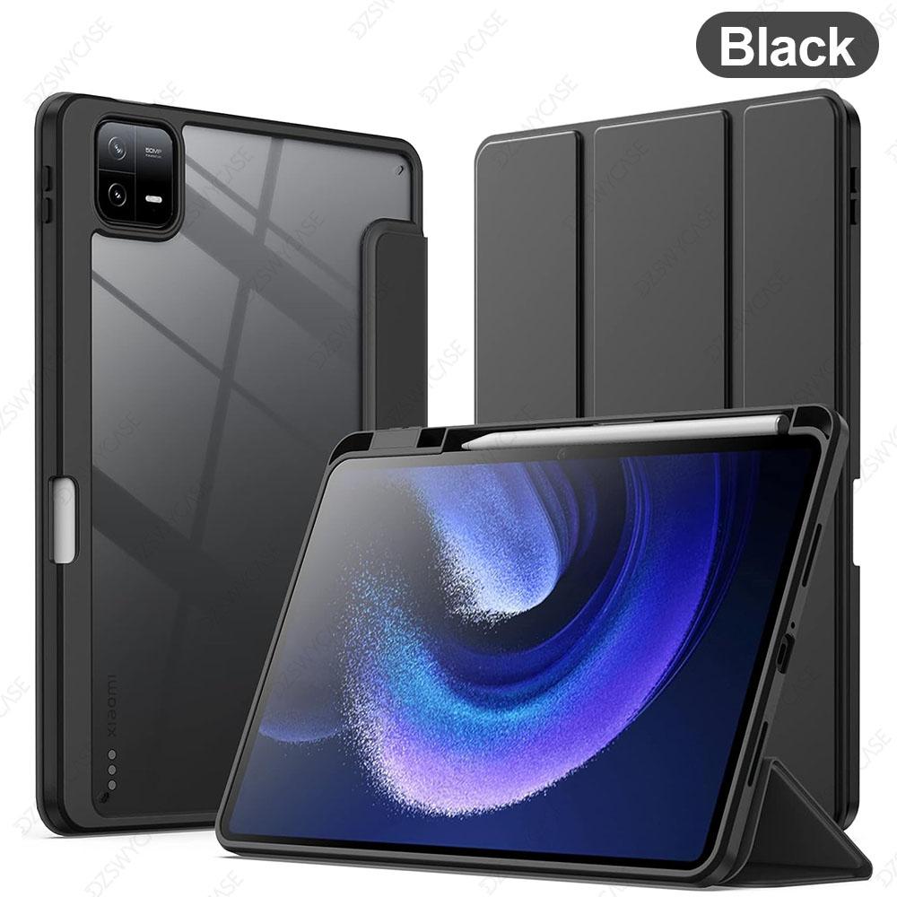 Case for Mi Pad 6/Mi Pad 6 Pro (11-Inch, Model) with Pen Holder, Back Stand Shockproof Tablet Cover, Auto Wake/Sleep