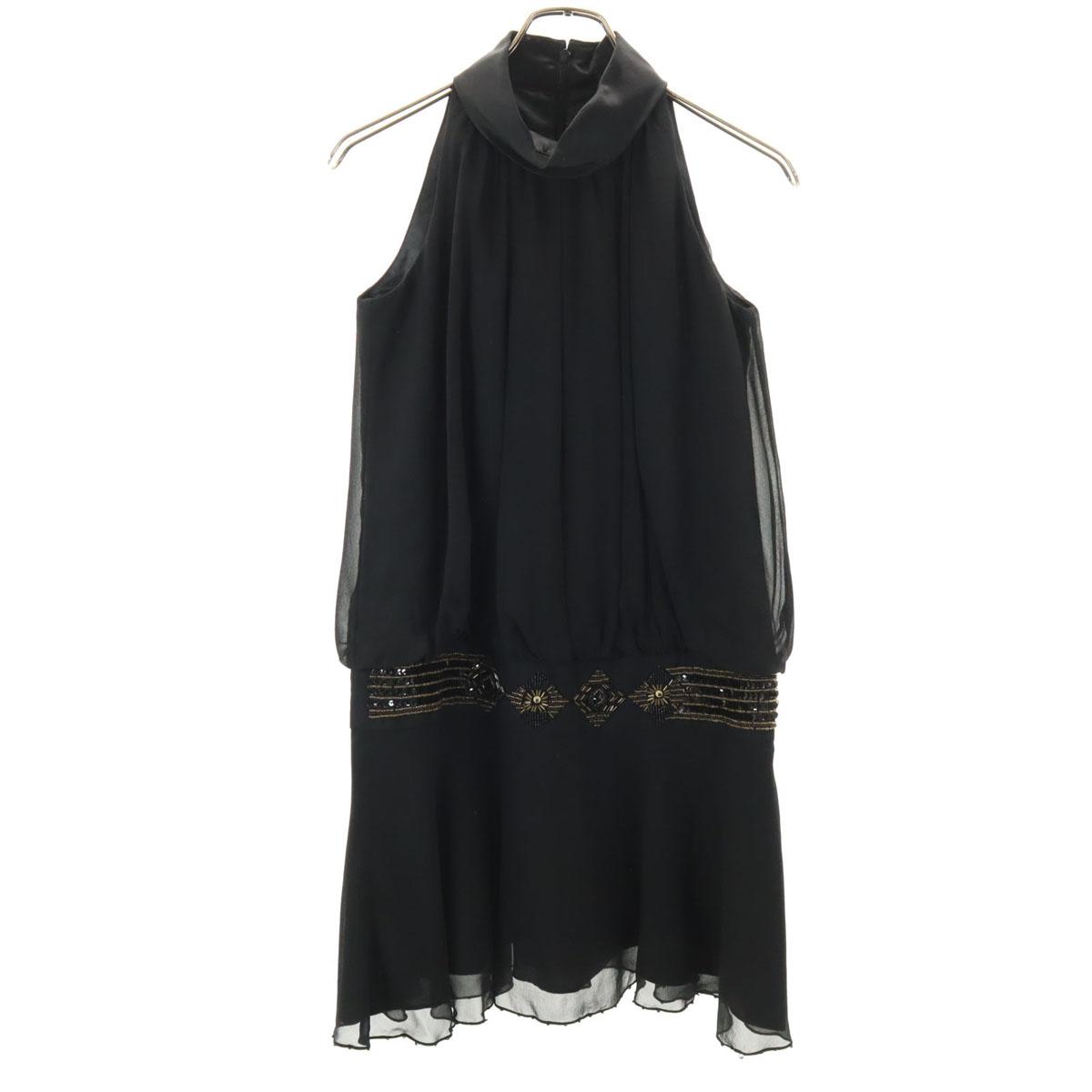 

GRACE CONTINENTAL шелковое мини-платье без рукавов 36 черное Женское Б/У