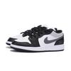 Jordan Air Jordan 1 Abrasion Resistant Low top Vintage Basketball Shoes Men's Black White Gray 553558-131(Team85-)