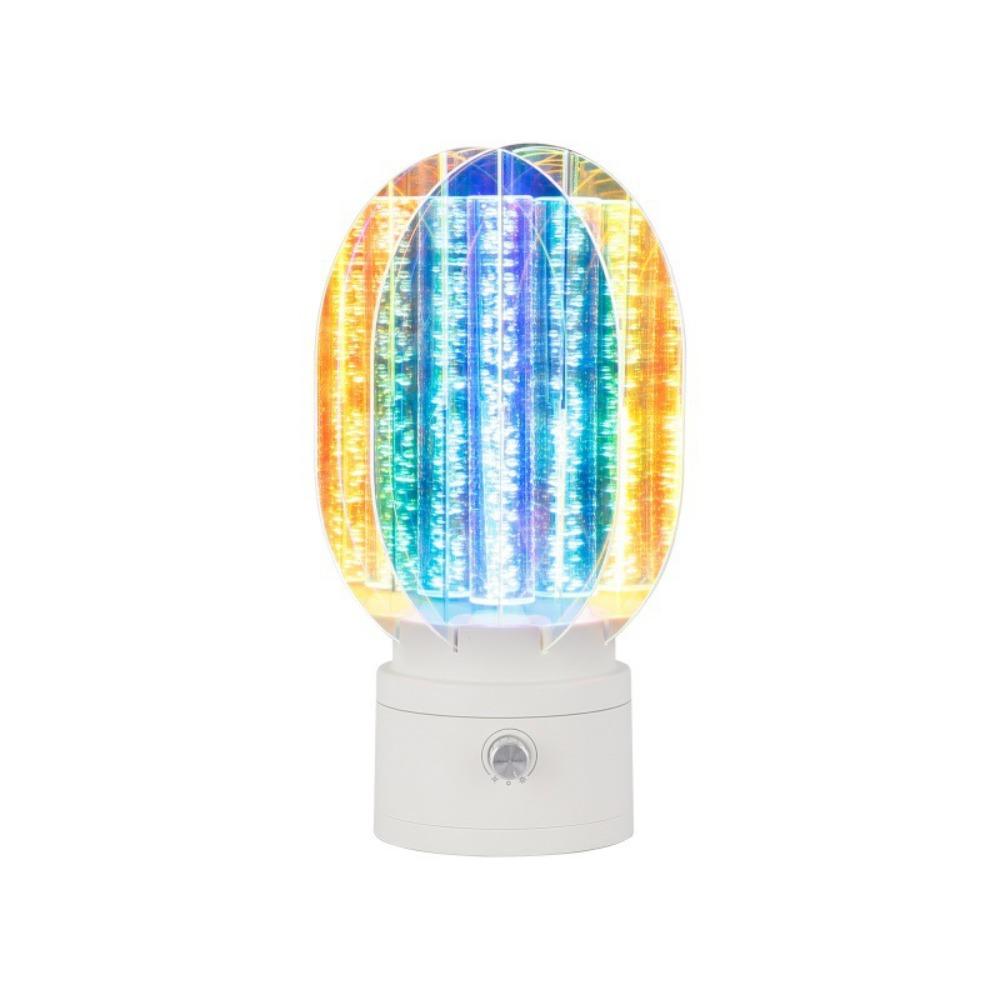 

360 Rotation Acrylic Nightstand Lamp Dimmable Aurora Table Lamp Rotating Night Light Nightstand белый