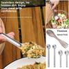 Long Handle Titanium Spoon Fork Portable Picnic Utensils Spoon Fork  Outdoor Travel Supplies