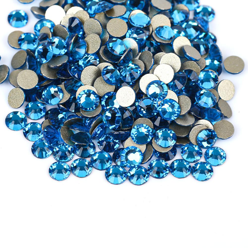 Weichen, Gold Bottom Mixed Glass Flat Bottom Diamond Nail Drill, Decorative Mobile Phone Case Diy Nail Accessories Rhinestone Jewelry