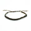 HARANG HR 280B_Silver Ball Fabric Bracelet (Khaki)