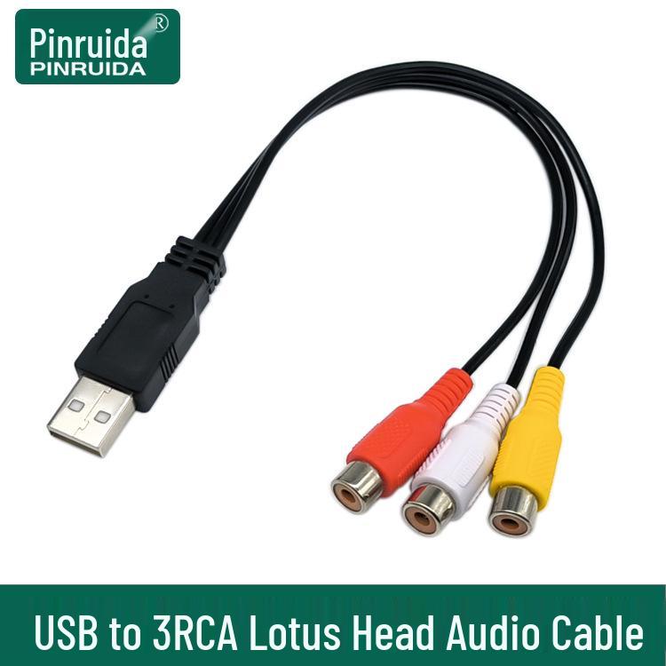 

USB to 3RCA Female Audio/Video Cable for Set-Top Box