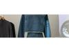 Women's Retro Frayed Denim Suit: Short Jacket & Slit Midi Skirt Two-Piece Set for Spring/Autumn