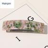 Acetate Square Hair Claw Spring Loaded Hair Clip for Women Messy Bun Forest Vintage Hair Accessory