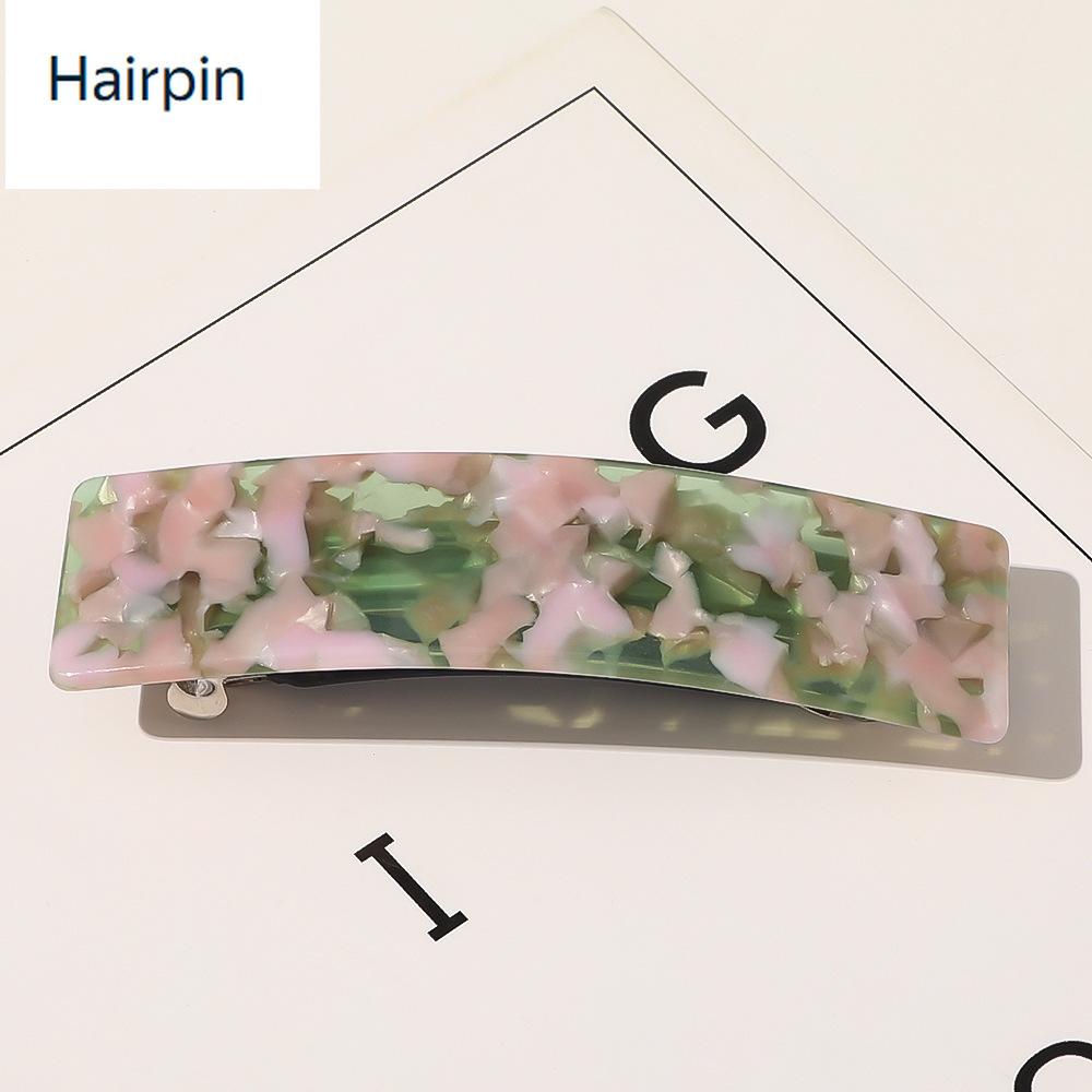 Acetate Square Hair Claw Spring Loaded Hair Clip for Women Messy Bun Forest Vintage Hair Accessory