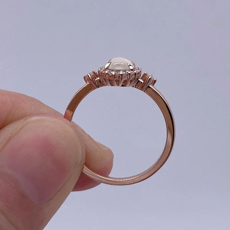 Glitrende Gul Diamant Sæt Med Zirkonia Ring Bryllupsbanket Brude Håndlavet Gave