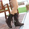 Inner heightening short boots large size women's shoes round head - women's boots Martin boots matte