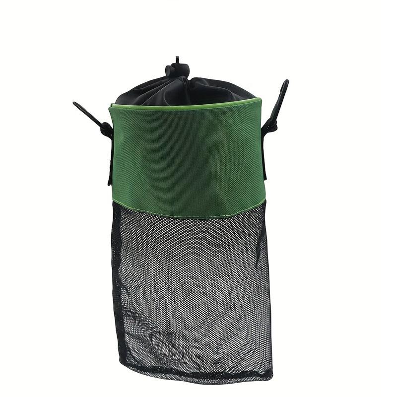 Hanging Mesh Clips Bag with Hook & Drawstring, Ventilated Storage Pouch for Clothes Pins, Laundry, Organize Clothespins