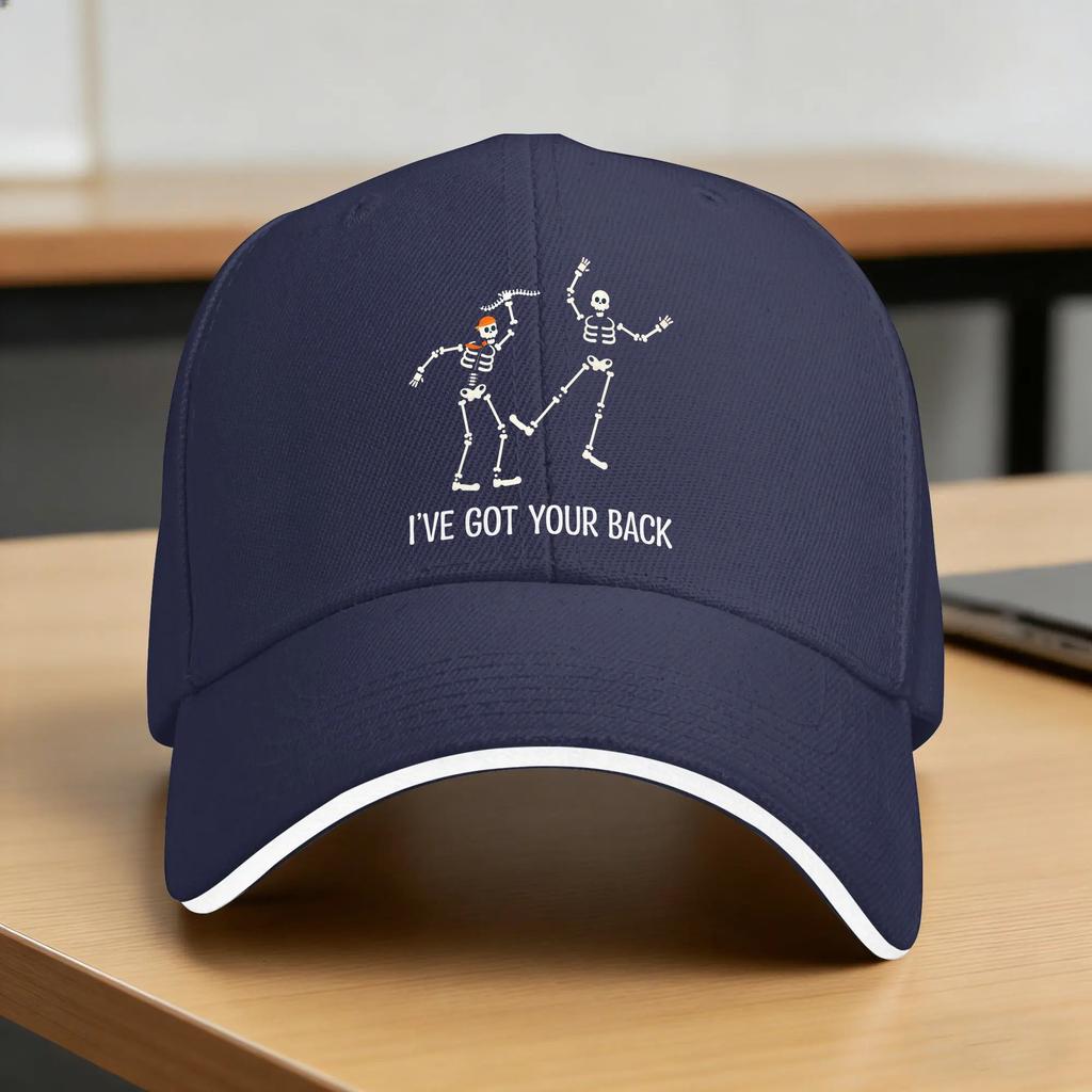 I’Ve Got Your Back Halloween Skeleton Sun Baseball Cap Summer Female Male Print Hip Hop Hats Streetwear Outdoor Baseball Caps