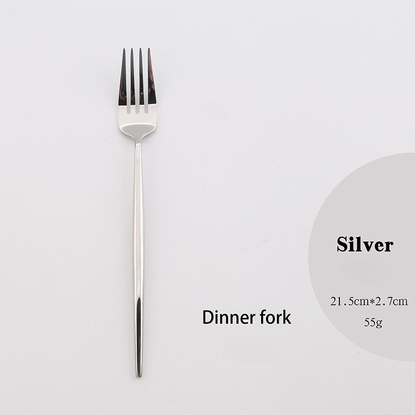 HANYANG 304 cuillères, fourchettes et baguettes en acier inoxydable miroir Portugal couteaux et fourchettes plaqués or argent brillant vaisselle occidentale d'hôtel