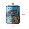 Ceramic Tea Canister Storage Bottle Jar Glazed Hand Painted Container Sealed