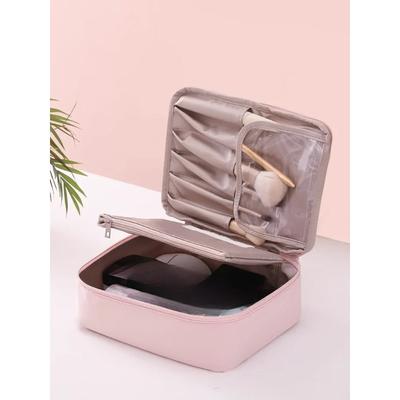 Tragbare Kosmetiktasche für Damen mit hohem Erscheinungsindex und großem Fassungsvermögen, dreidimensionale Aufbewahrungstasche für Make-up