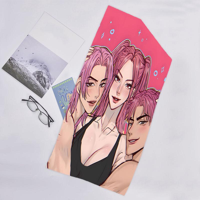 1pc KPop Demon Hunters MIRA1 Beach Towel, Beach and Seaside Swimming Pool Equipment, Fashion Pattern, Rectangular, Travel Essentials