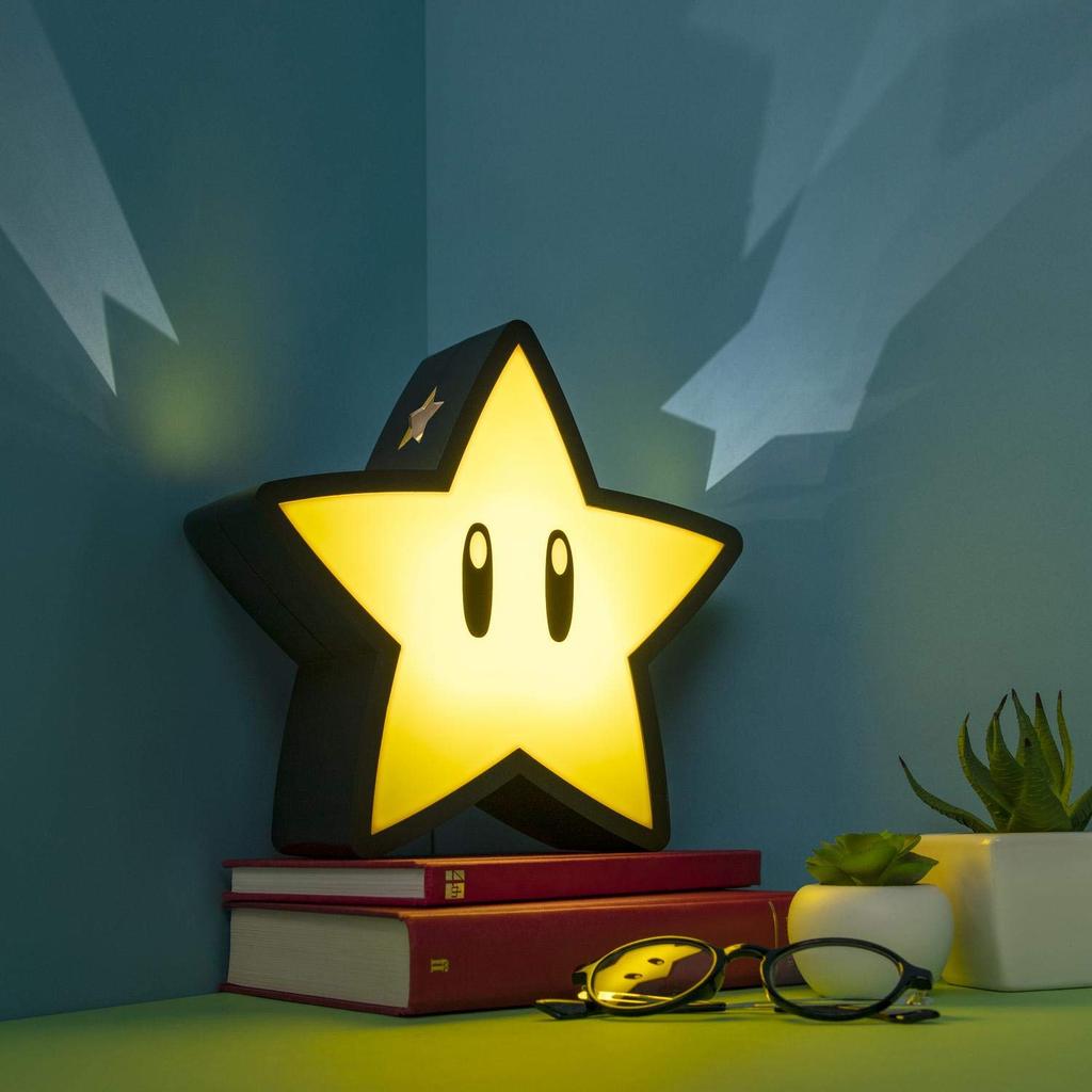 Paladone Super Mario Goods Super Star Table Lamp Star Projector Character Item Interior Table Lamp Lighting Collection Collectible